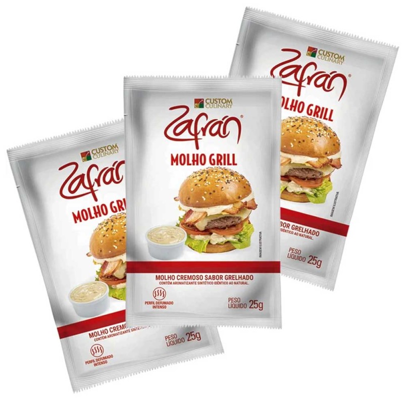 Molho Grill Zafran Sachet Caixa de 100un/25g